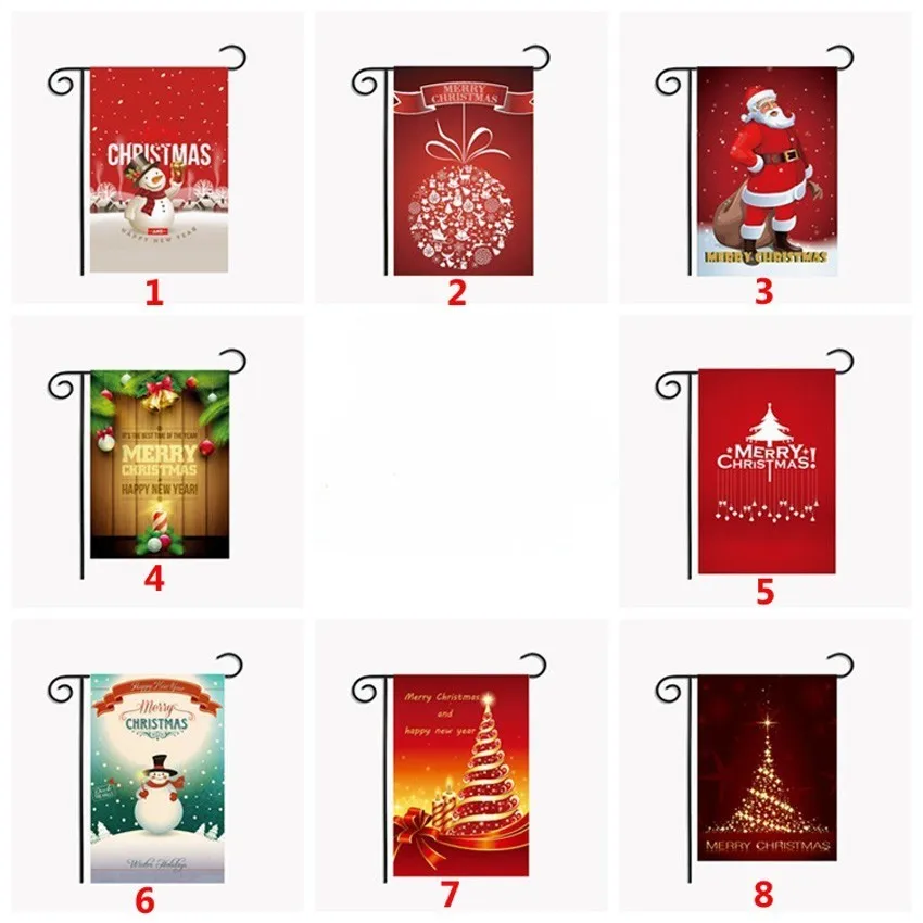 

Qianxiaozhen Polyester Garden Flag Outdoor Home Decor Christmas Snowflake Flag Christmas Decoration Garden (Without Holder)