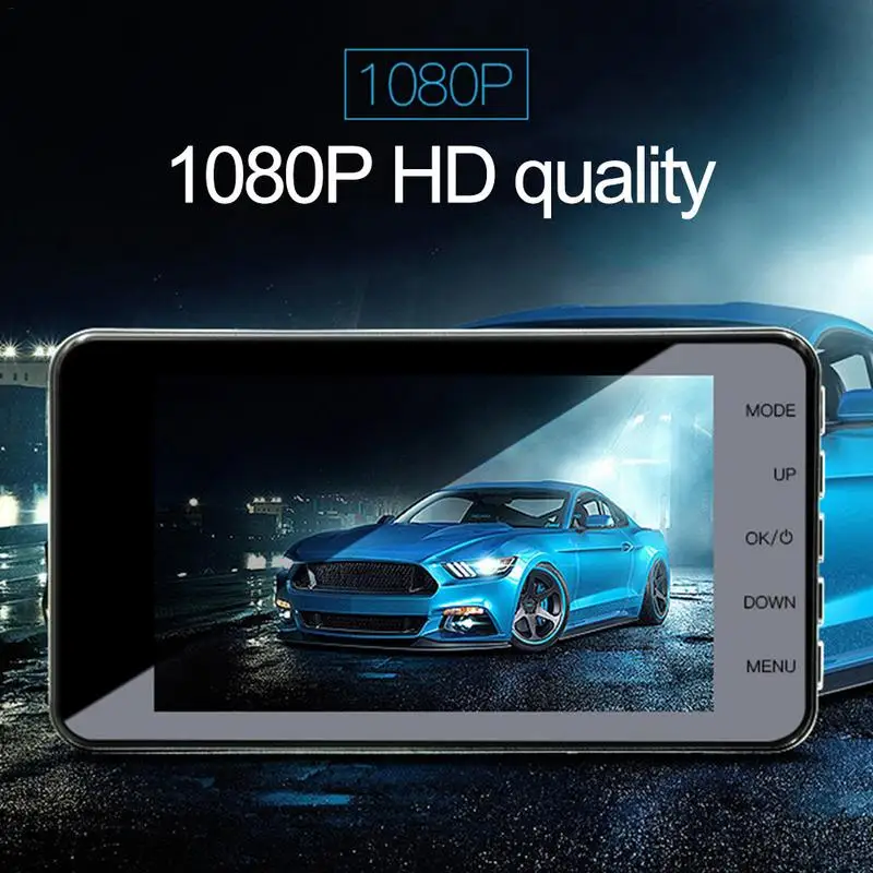 HD 4 дюйма Двойной объектив Поддержка изображение заднего вида 1080 P Скрытая