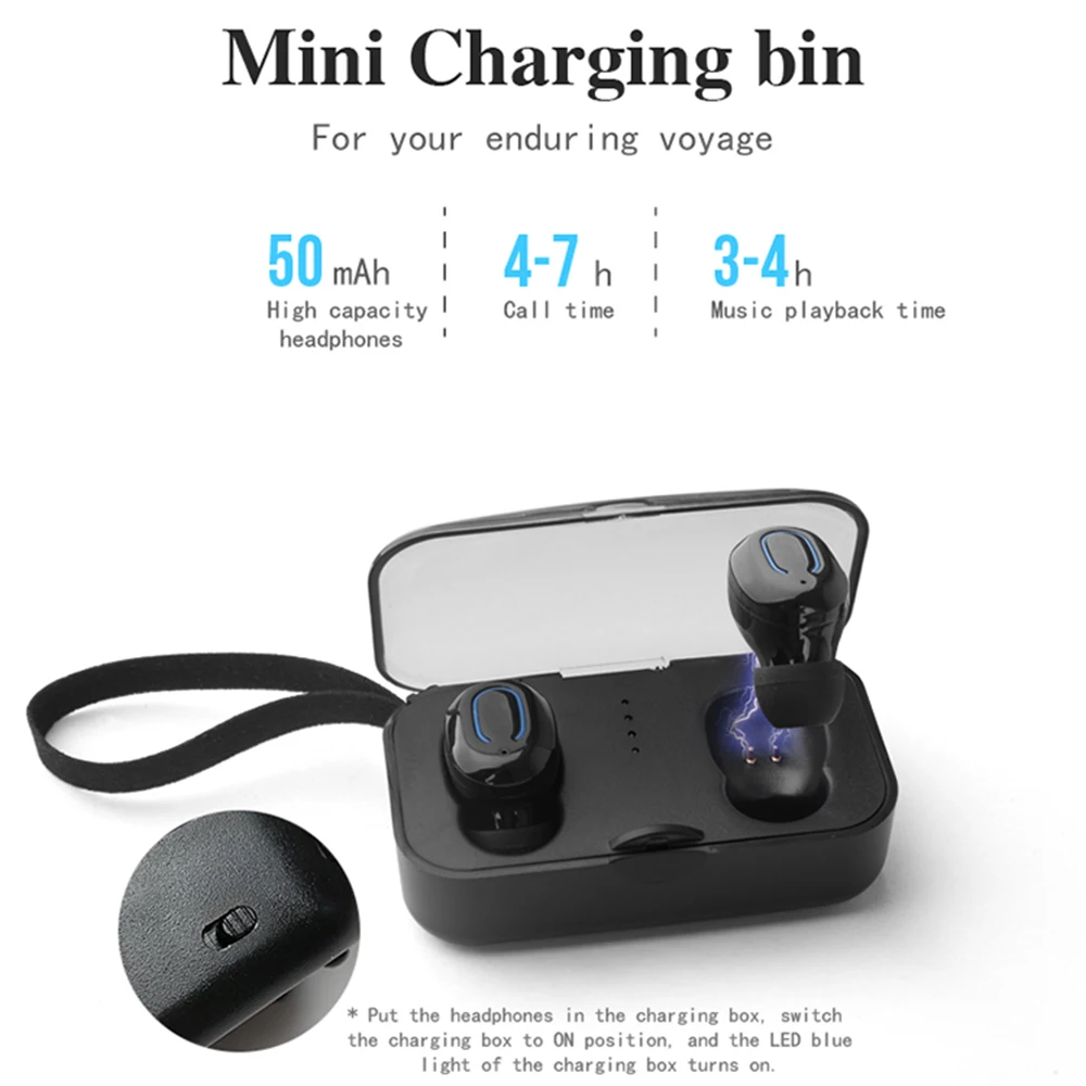 VAORLO TWS Bluetooth 5 0 наушники в ухо двойной микрофон истинные беспроводные 3D стерео