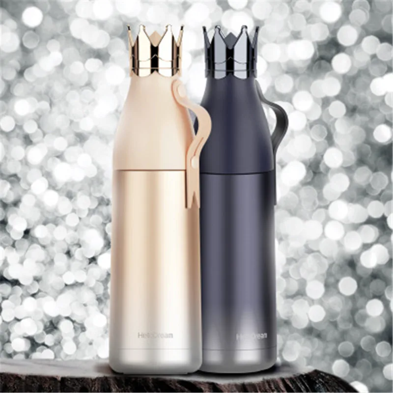 Balleenshiny New Type Crown Insulation Cup 304 Stainless Steel Vacuum Flasks Pot Creative Personality Handle | Дом и сад