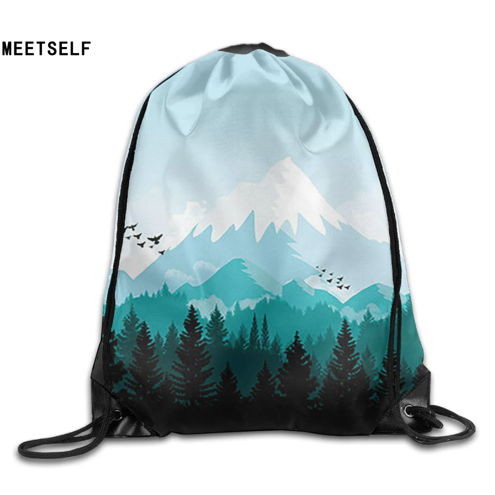 SAMCUSTOM 3D печать Mt. Fuji сумка на плечо для женщин тканевый рюкзак девочек луч порт