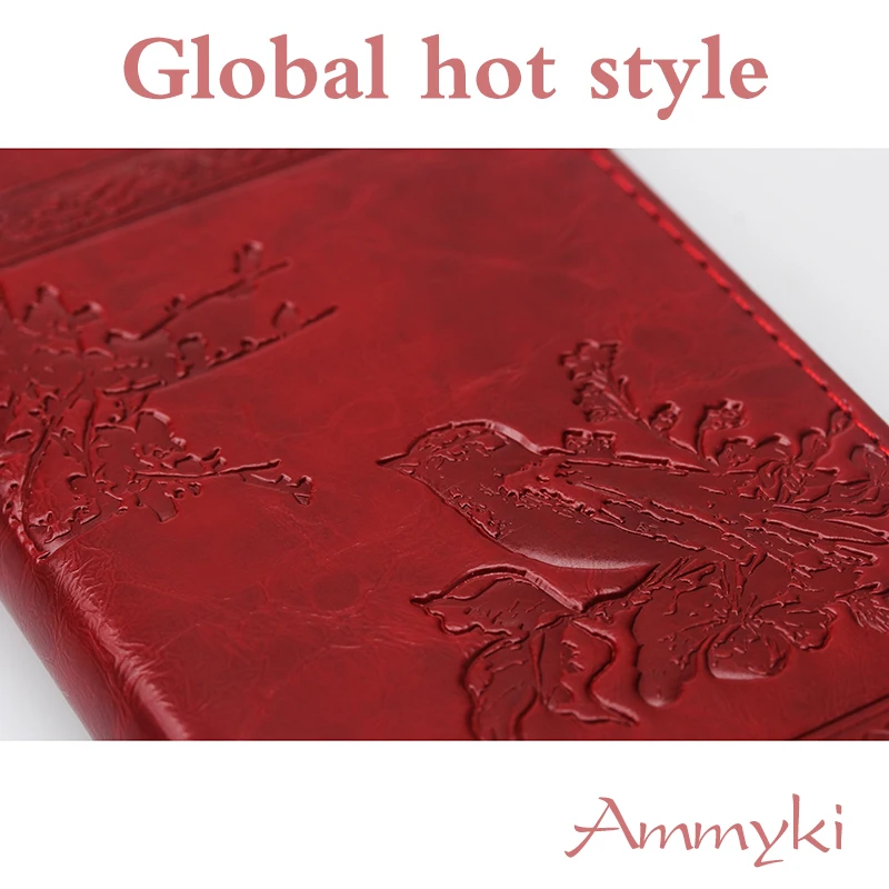 AMMYKI чехол из искусственной кожи задняя крышка для телефона с бесплатной птицей и