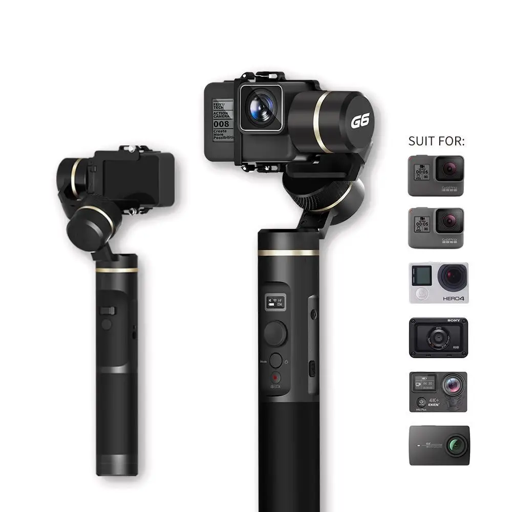 Ручной Bluetooth Wi Fi Gimbal стабилизатор для 360 да действие фото камера 320 GoPro около 12