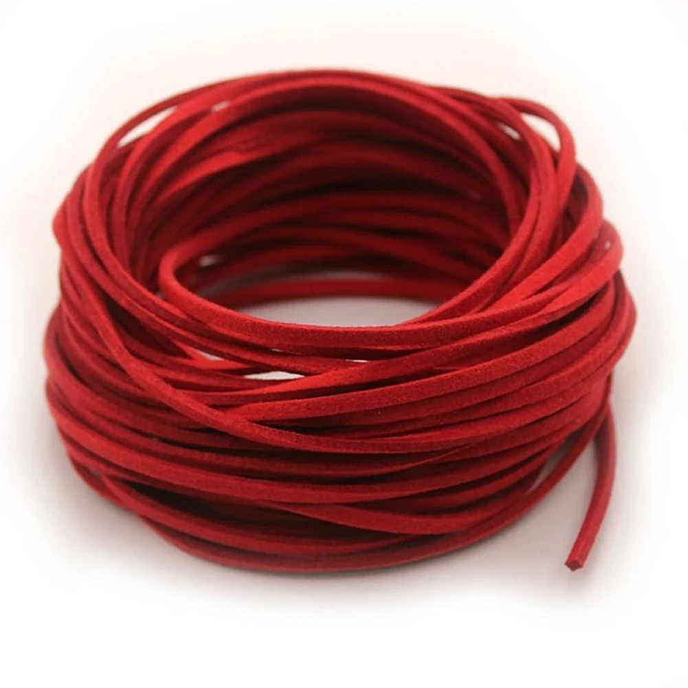3mm Flat Faux Suede Braided Cord Korean Velvet Leather DIY Handmade Beading Bracelet Jewelry Making Thread String Rope | Украшения и