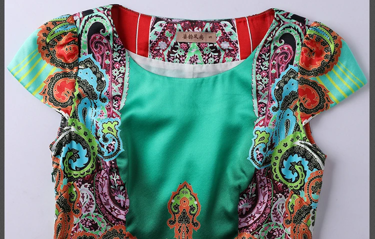 2017 new summer fashion plus size silk women dress with short sleeves Round collar pencil long casual female slim 10J 35 | Женская
