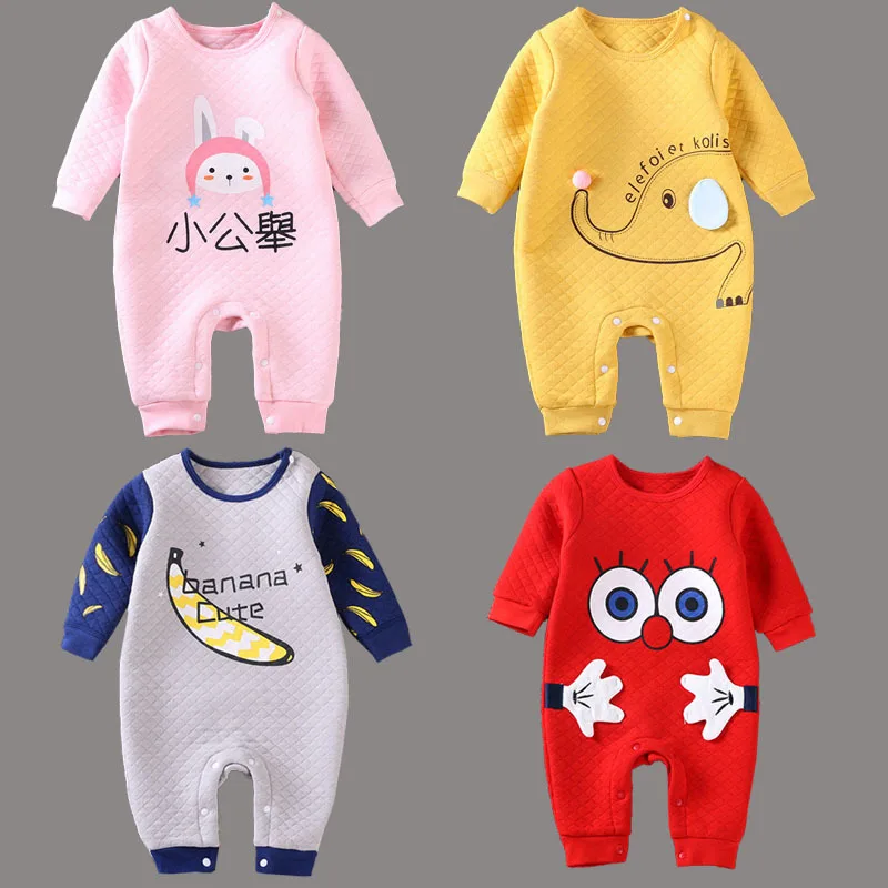 Isa Kids 0-12M newborn rompers jumpsuit overalls warm winter clothes Unisex baby girls boy cotton romper christmas costume | Детская