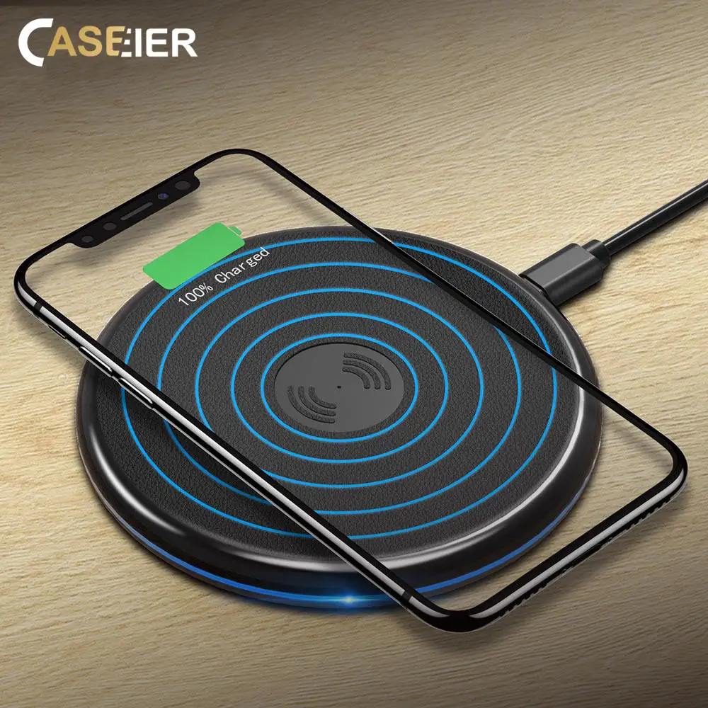 Беспроводное зарядное устройство CASEIER для iPhone X XR XS MAX 8 беспроводное быстрое Samsung