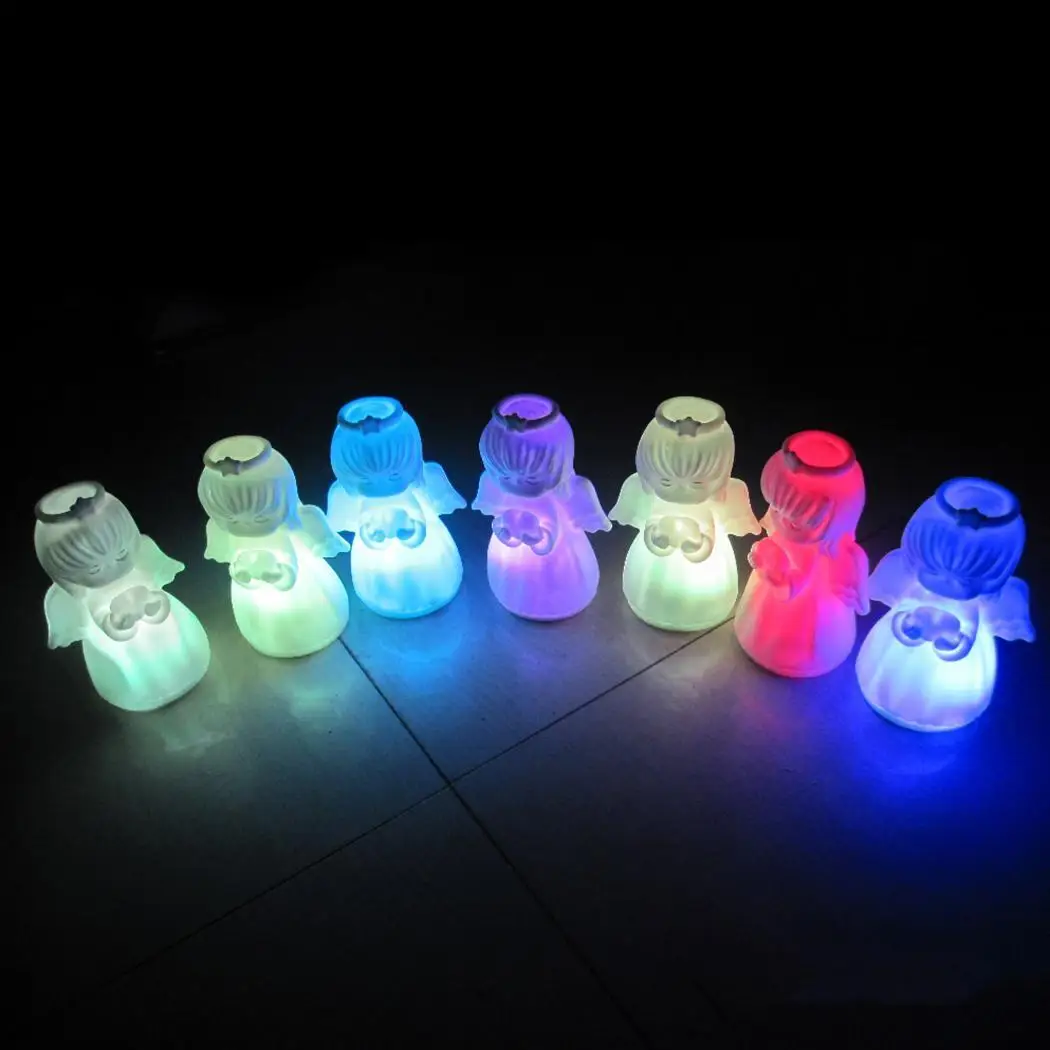 Мультфильм милый ангел девушка цвет светодио дный изменение LED ночь ful свет форма