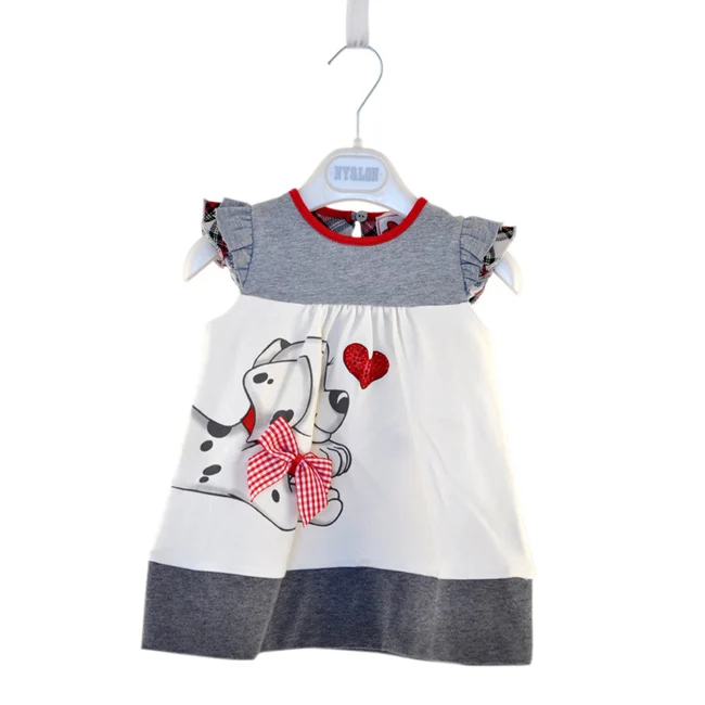 Emmababy Cute Toddler Baby Girls Princess Love-Dog Printed A-Line Party Dresses Kids One-piece Clothes | Детская одежда и обувь