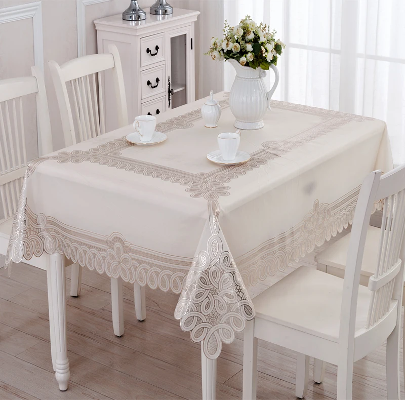 

Pvc Table Cloth Dining Table Kitchen Home Decor Table Cover Waterproof Anti-scalding Oil-proof Rectangular Tablecloth