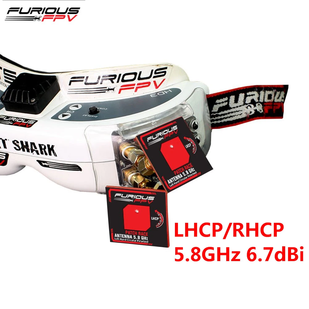 Новый FuriousFPV 5 8 GHz LHCP/RHCP 6.7dBi перо патч гонки FPV антенна и SMA разъем для RC моделей