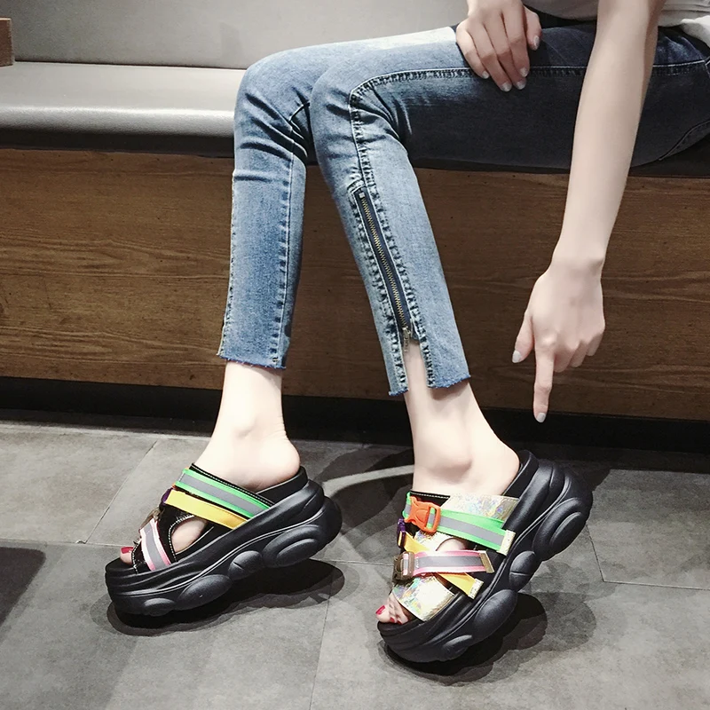 Женские босоножки на толстой платформе zapatillas chinelo sandalia модные летние сандалии
