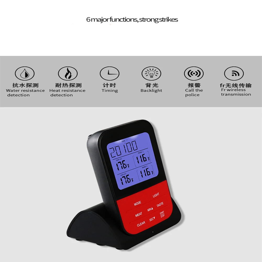Беспроводной водонепроницаемый термометр для барбекю цифровой прибор измерения