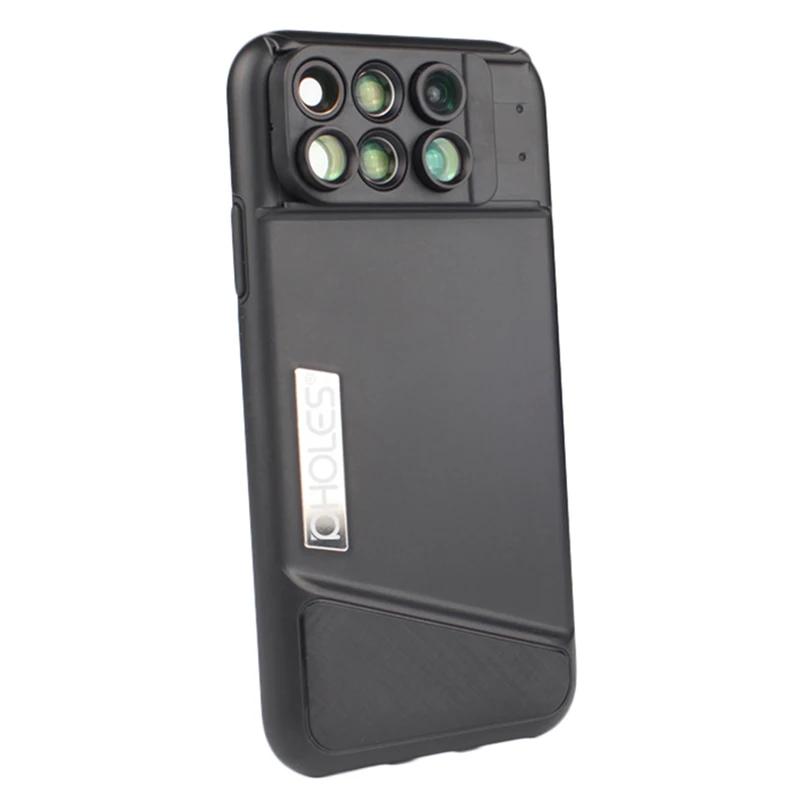 Чехол для телефона Pholes 6 в 1 Iphone X Dual 2X Telephoto + 10X Macro 20X 120 градусов широкий угол обзора