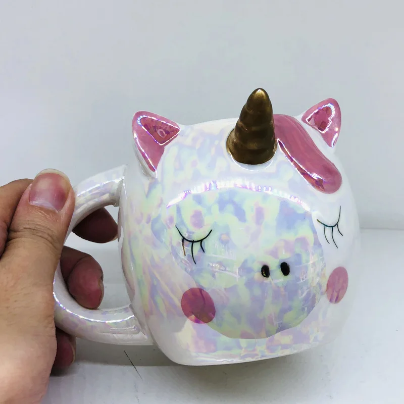 Кружка для кофе с единорогом новый узор розовый цвет единорог керамика чашка