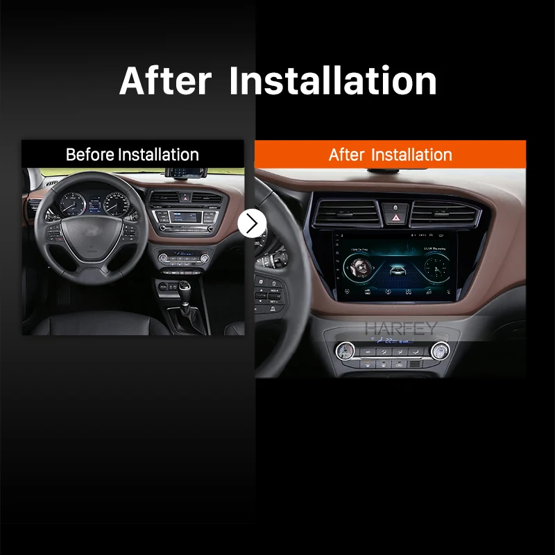 Harfey Автомобильный мультимедийный плеер Android 8 1 GPS Navi Радио для 2014 2015 HYUNDAI I20