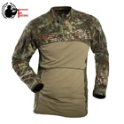 Военная тактическая одежда, камуфляжные топы, Мужская армейская рубашка с длинным рукавом, боевая униформа для страйкбола, Мужская камуфляжная форма