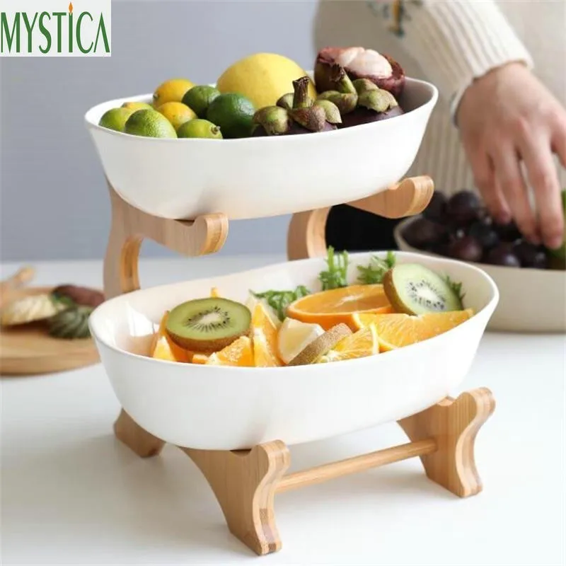 Скандинавские конфеты коробка для хранения тарелка держатель бамбуковая