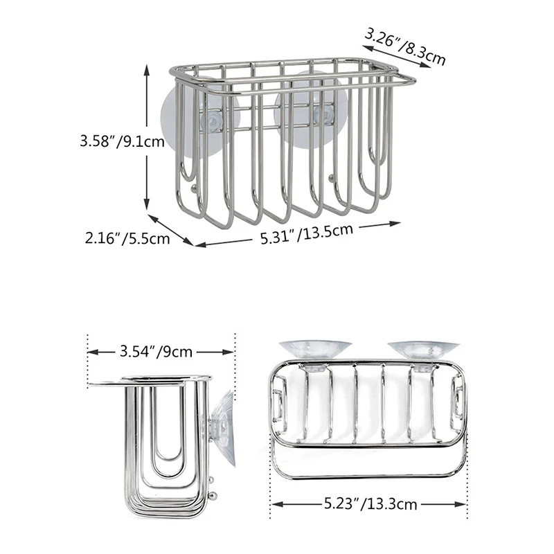 ORZ кухонная раковина Caddy Drainer Rack с присоской для ванной комнаты органайзер