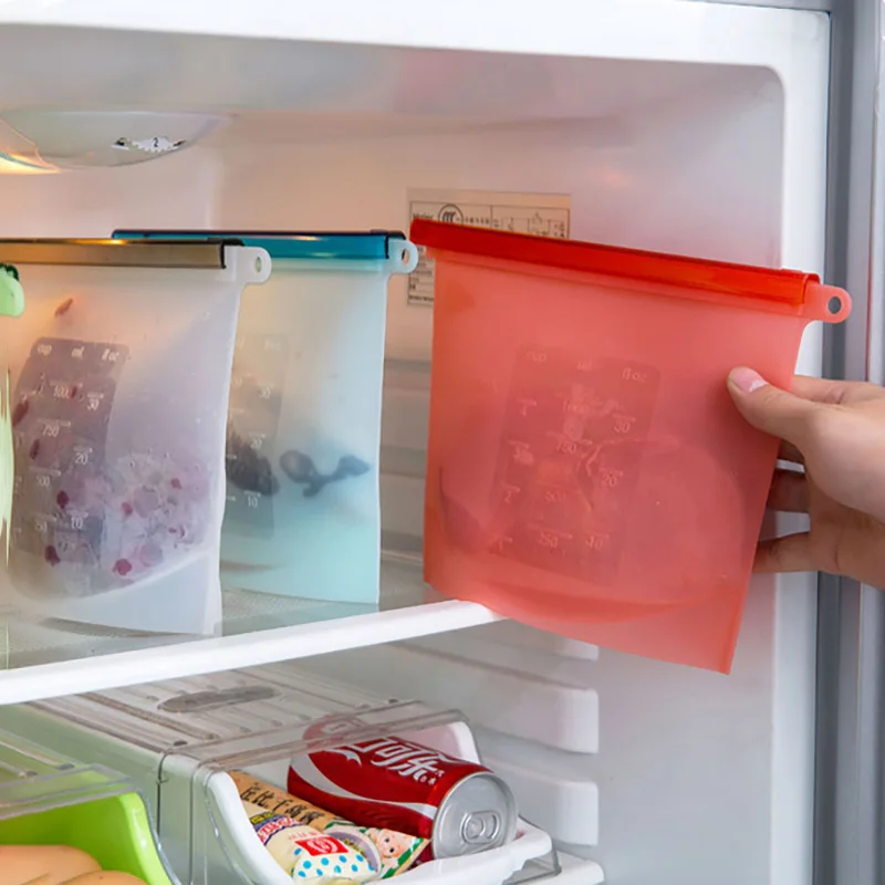 4 шт. силиконовые пакеты для хранения продуктов|Целлофановые и пластиковые