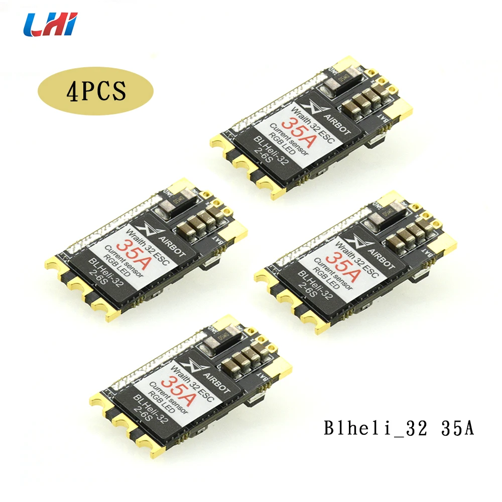 BLHeli_32 ESC для квадрокоптера Wraith32 32 bit Оригинал airbot 35A поддержка DSHOT1200 Встроенный