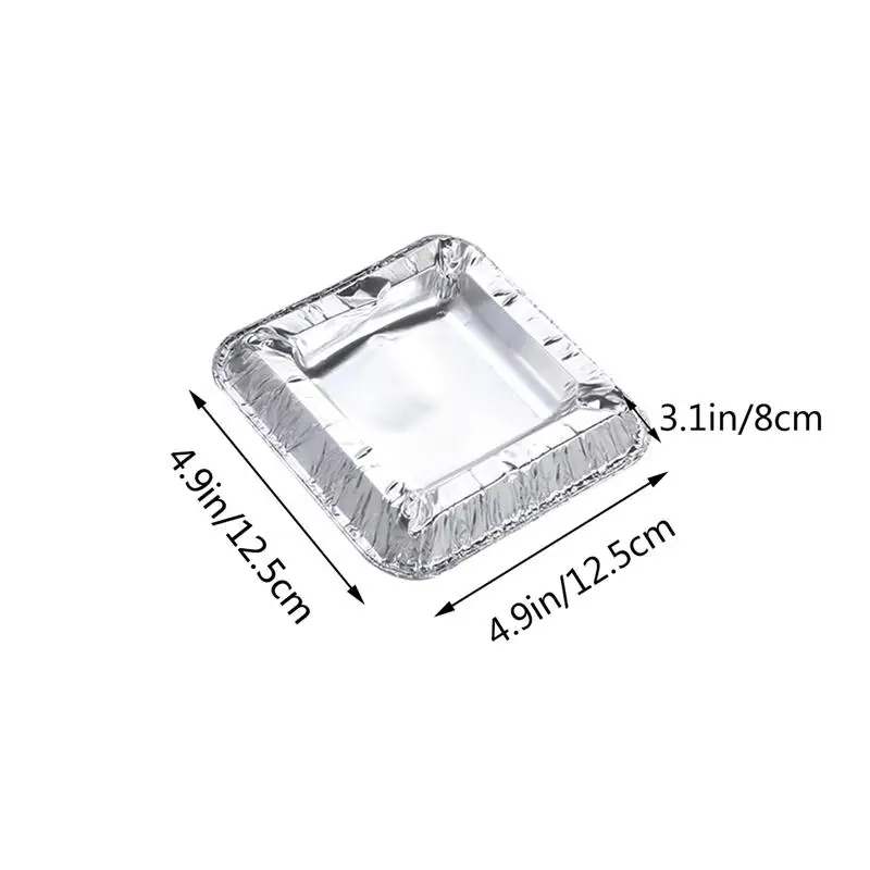 25Pc Aluminum Foil Unbreakable Disposable Ashtray Tobacco Ash Holder Anti-fall Small Portative Cigar | Дом и сад