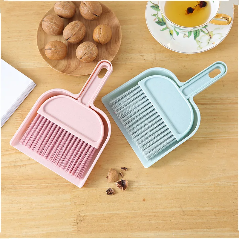 Mini Cute kawaii PP Desktop Sweep Computer keyboard Cleaning Brush Small Broom multi-function can be hanging desk Dustpan Set | Дом и сад