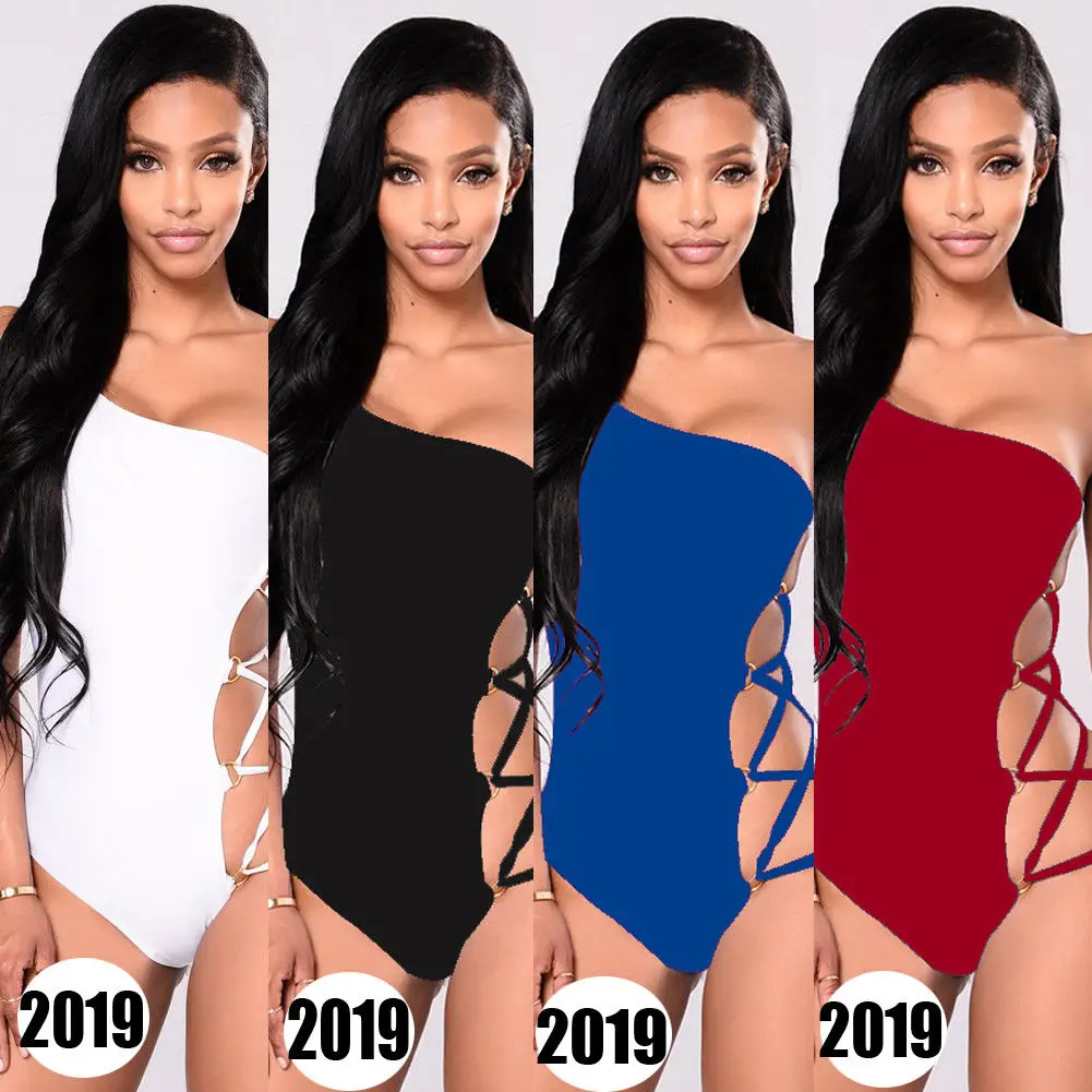2019 женская сексуальная пляжная одежда с чашками пуш-ап монокини открытыми
