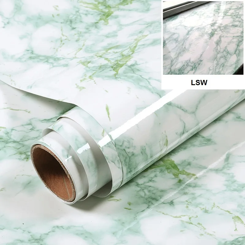 Самоклеящаяся Красная белая Зеленая Мраморная настенная бумага для фона