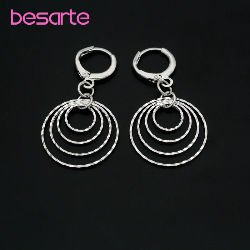 

Korean Earrings Big Loop Women Long Aretes de Mujer Boucles D oreille Femme Kolczyki Srebrne Orecchini Cerchio Kupe Taki E3307