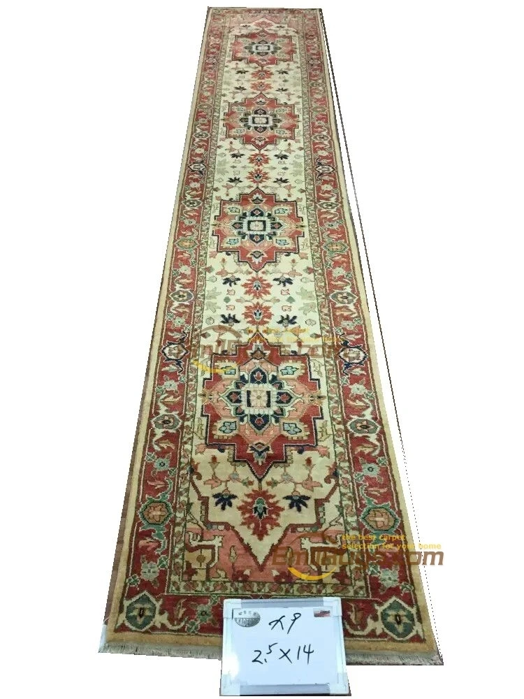 

Original single export Turkish handmade carpets OUSHAK Ozarks pure wool carpet X9 2.5x14gc47zieyg9
