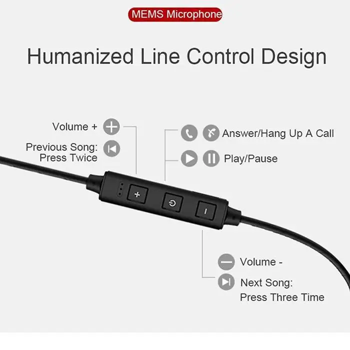 Общие стерео наушники вкладыши громкой связи Bluetooth Спорт до 10 м беспроводной 110 дБ