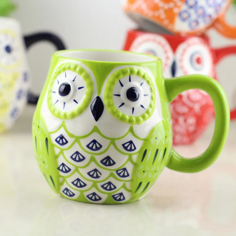Kawaii Мультфильм Сова кофейные кружки керамические чашки Кружка для молока чайная