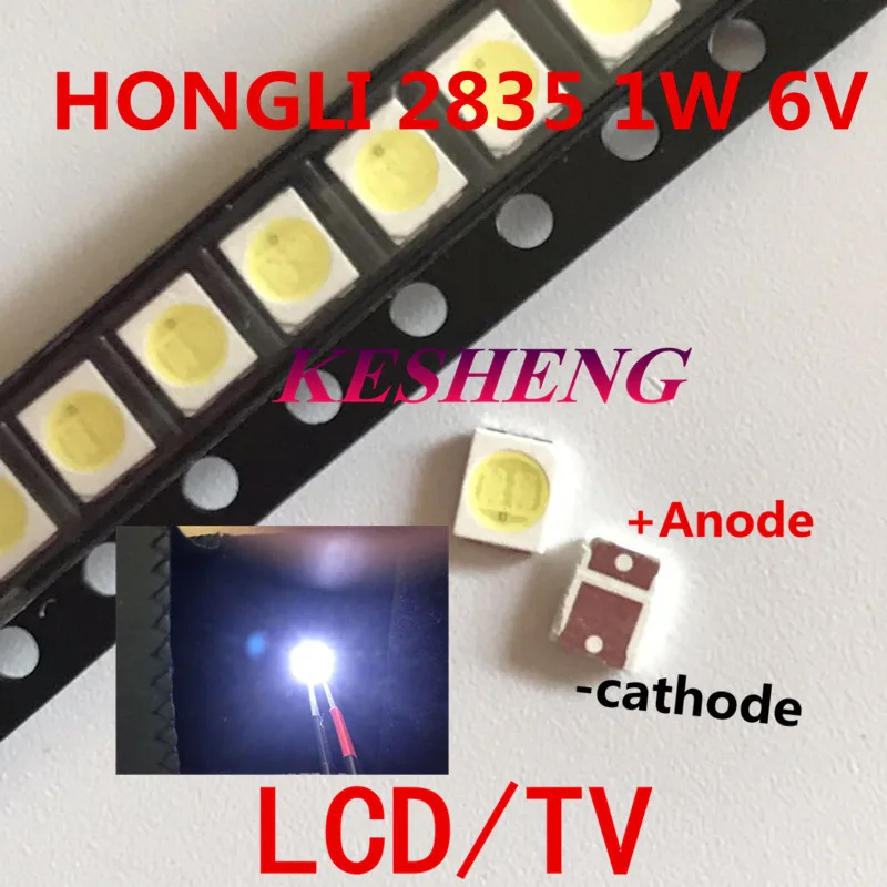 HONGLI TRONIC светодиодный ная подсветка 1210 3528 2835 1 Вт 6В 111LM холодный белый ЖК для ТВ