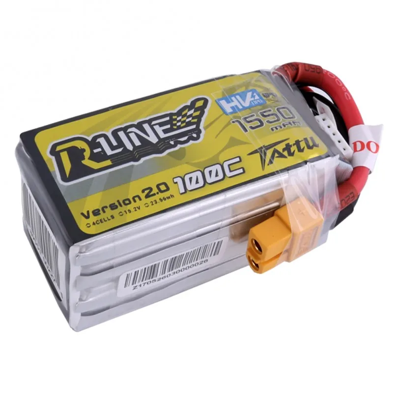 Tattu 1550 мАч 100C R line 2 0 Lipo 4S батареи 15 в HV Power XT60 Plug FPV Racing 250 Размер Дрон высокая