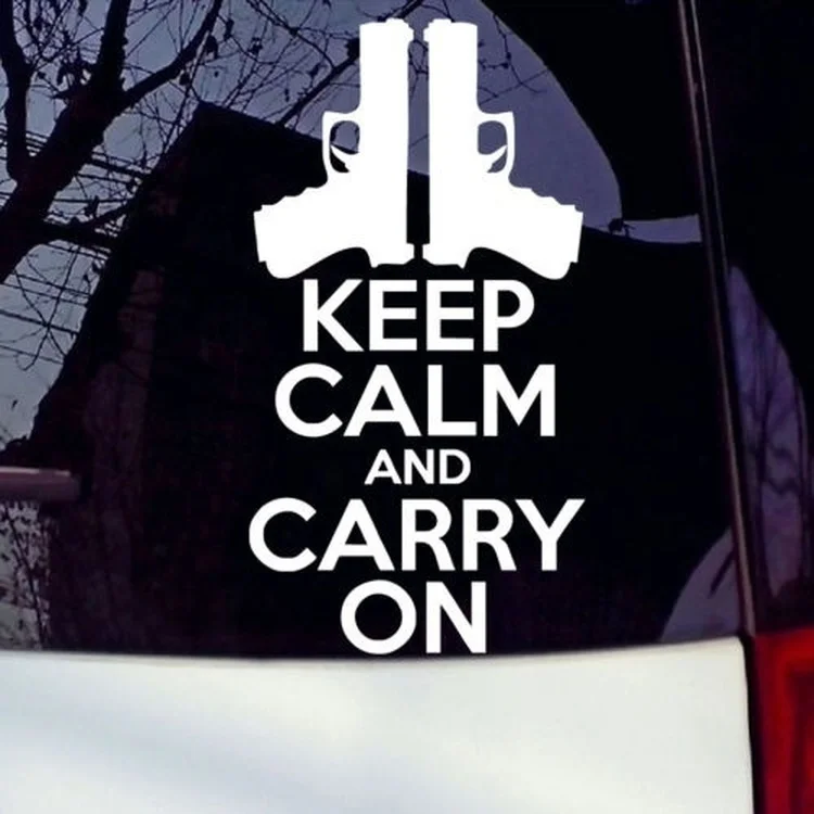 11x17 см с надписью KEEP CALM AND ручной клади игрушечное ружье автомобиля Стикеры