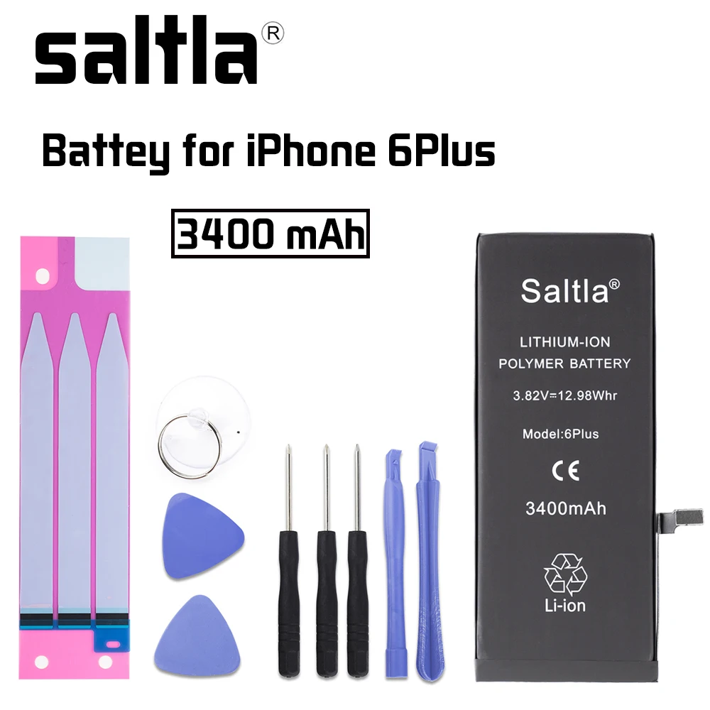 3400 mAh Saltla аккумулятор для iPhone 6 Plus большой емкости Новый P мобильный телефон замена