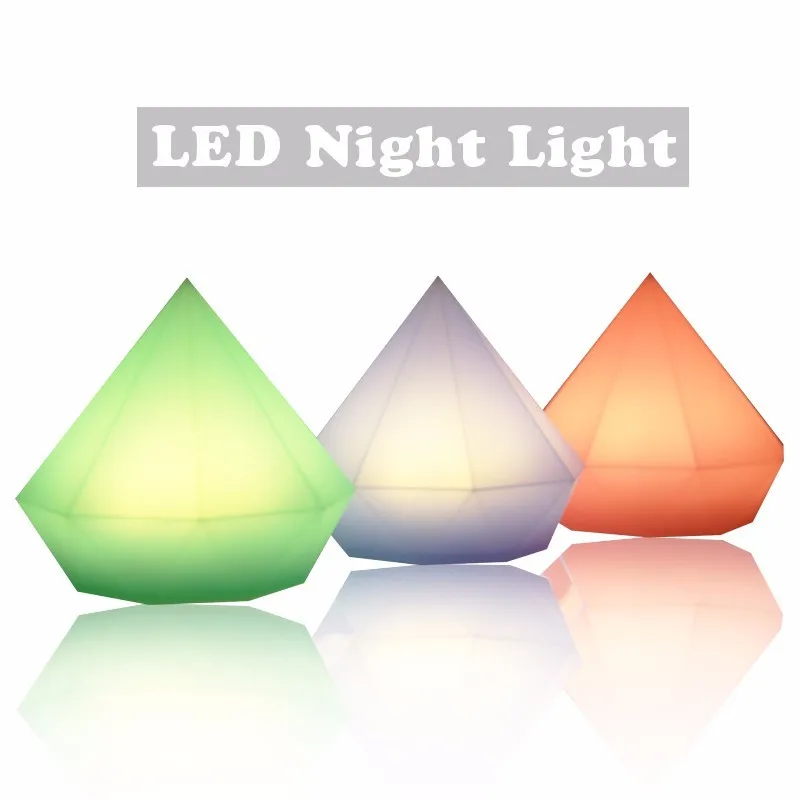 Алмазный светодиодный ночник для женщин Цветной 3D шнек детей спальни