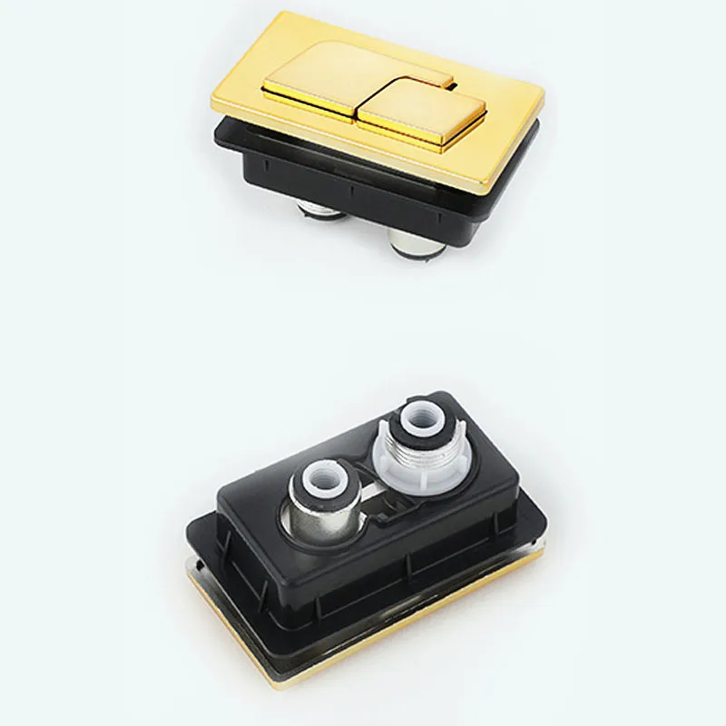 83X45mm Gold color Square ABS plastic Toilet double push button water tank cover flush switch dual J18261 | Обустройство дома