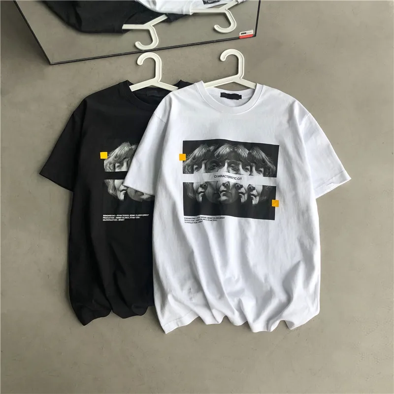 Летняя новая мужская футболка с принтом персонажей Повседневная короткими