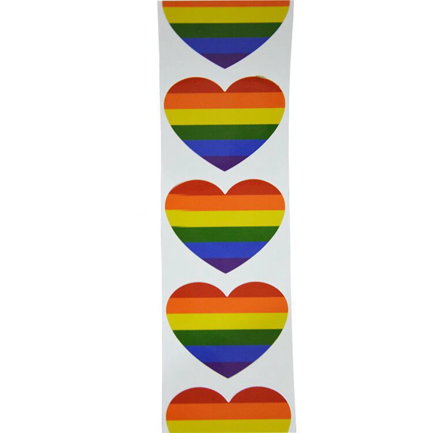 Стикеры Gay Pride-500 шт. наклейки Love Rainbow в форме сердца этикетки типа флажок для