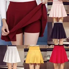 Женская летняя плиссированная мини-юбка, расклешенная короткая трапециевидная юбка с высокой талией, Корейская модель 2020, 3XL, размера плюс