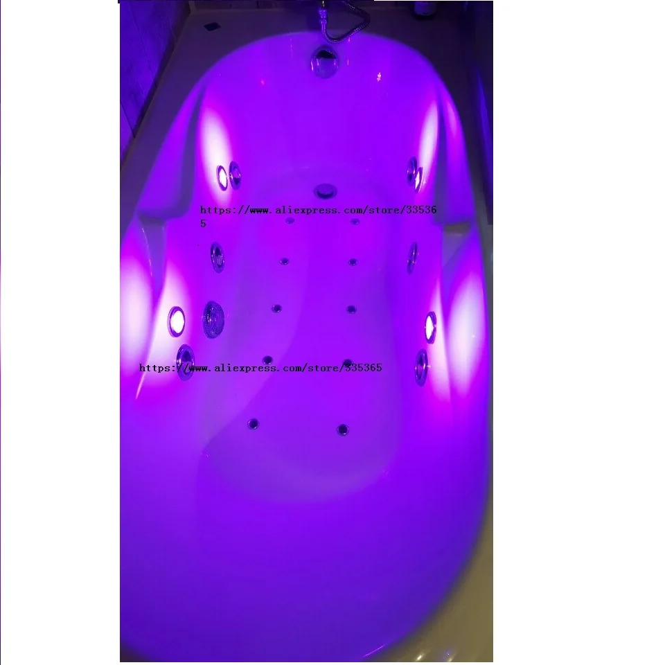 6 шт. Водонепроницаемая RGB подводная сантехника led Спа лампа для хромотерапии