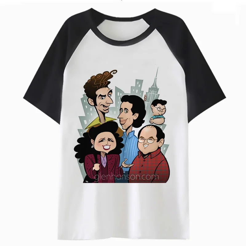 Футболка seinfeld в стиле Харадзюку смешная рубашка хип хоп Мужская одежда уличная
