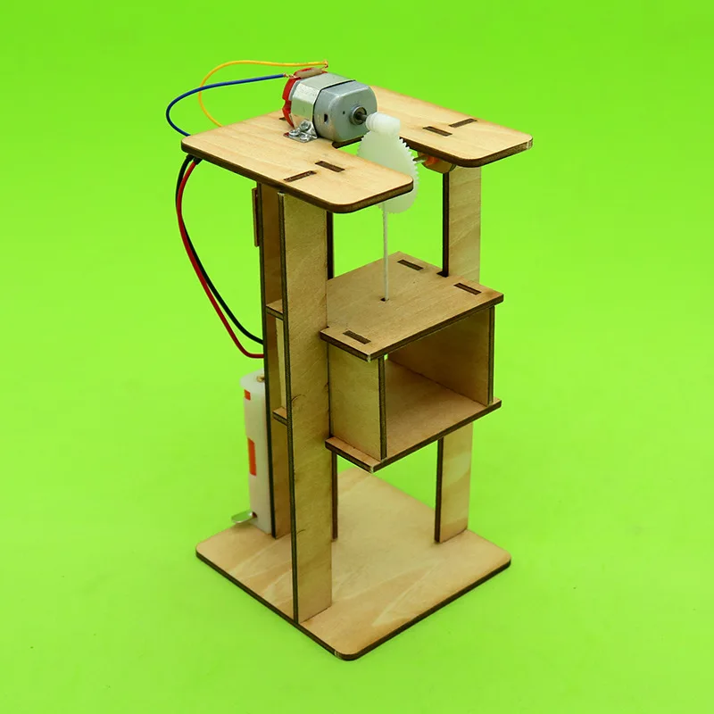 Соберите DIY Электрический подъемник для детей деревянные игрушки набор