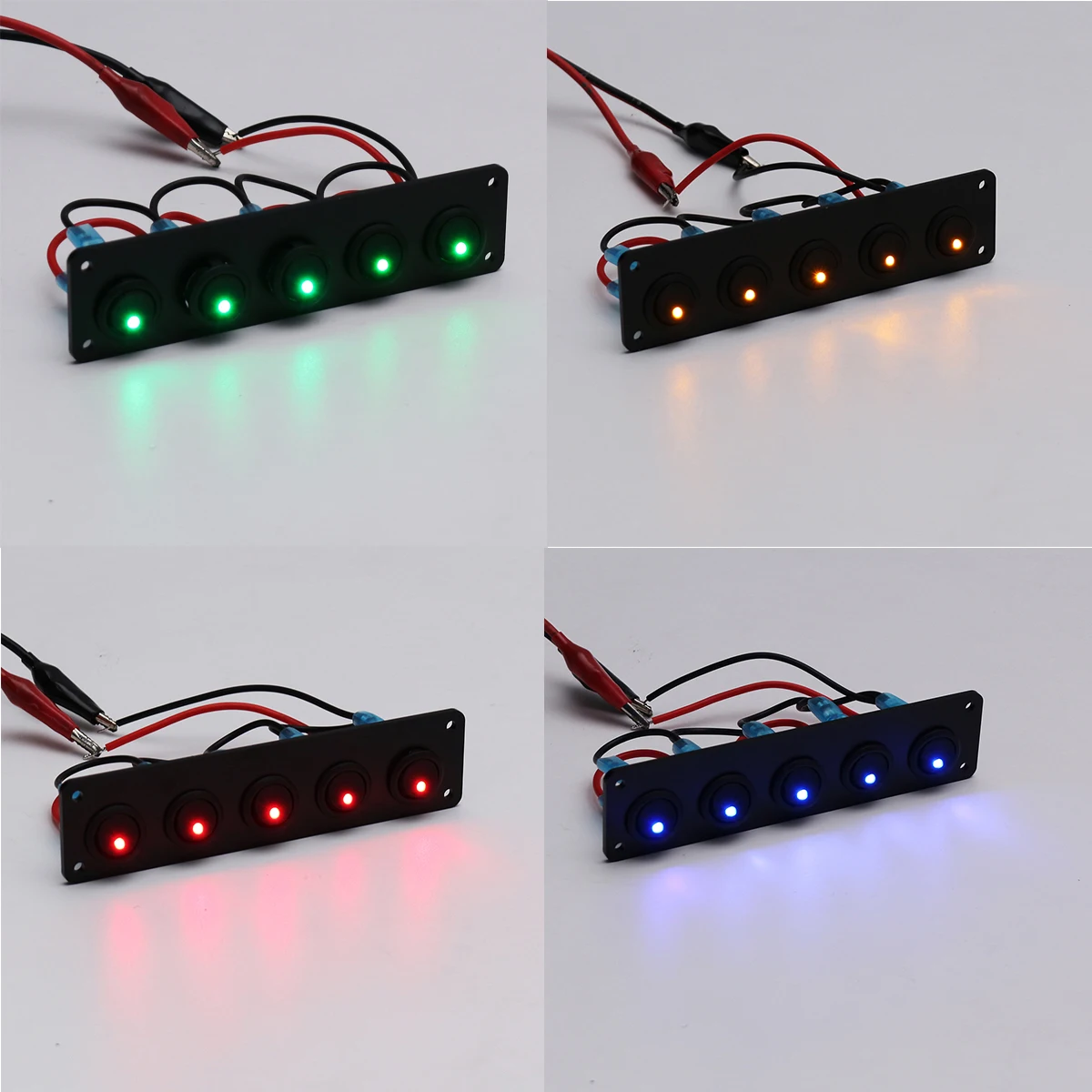 Универсальный LED 5 банд клавишный переключатель панель Водонепроницаемый