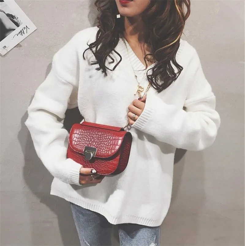 

Famous Designer Ladies PU Leather Messenger Crossbody Bags New Alligator Women Chains Shoulder Bag Handbags Dropshiping