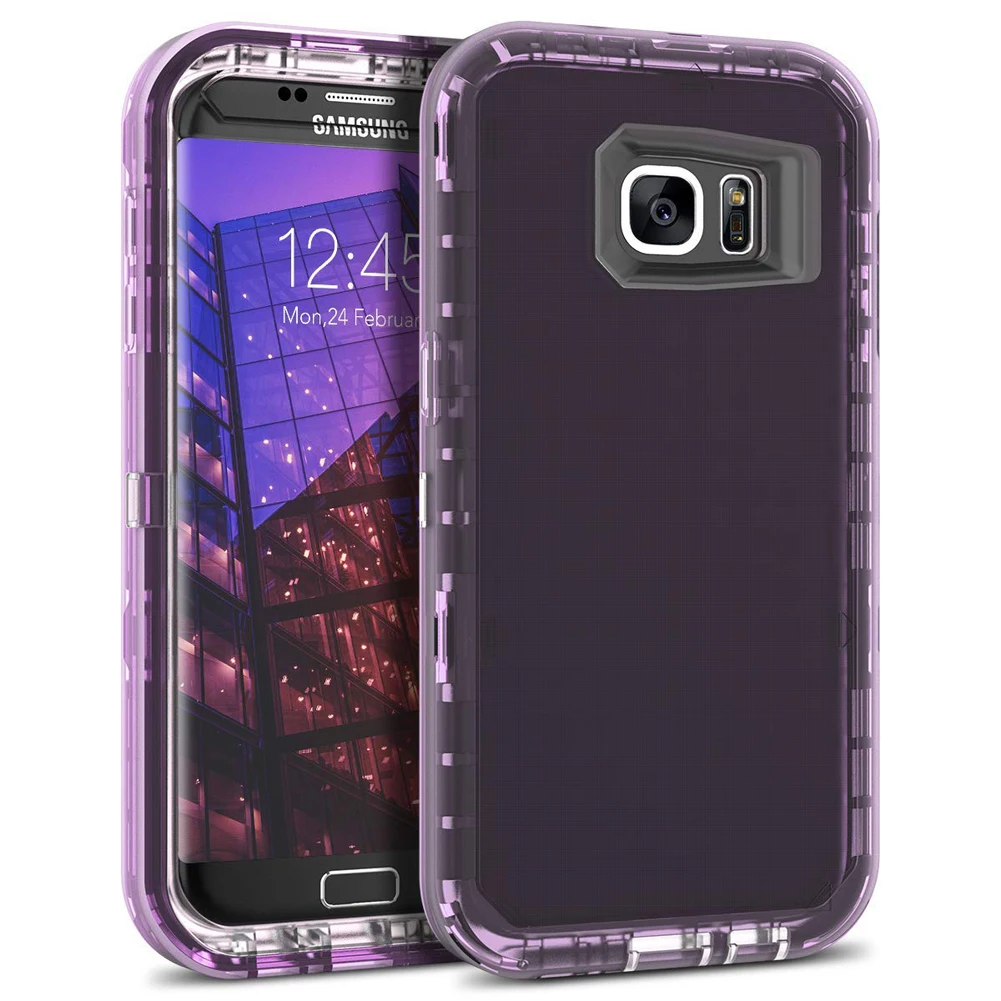 Чехол для Samsung Galaxy S10 Plus S9 гибридный жесткий чехол 3 в 1 из поликарбоната и мягкого