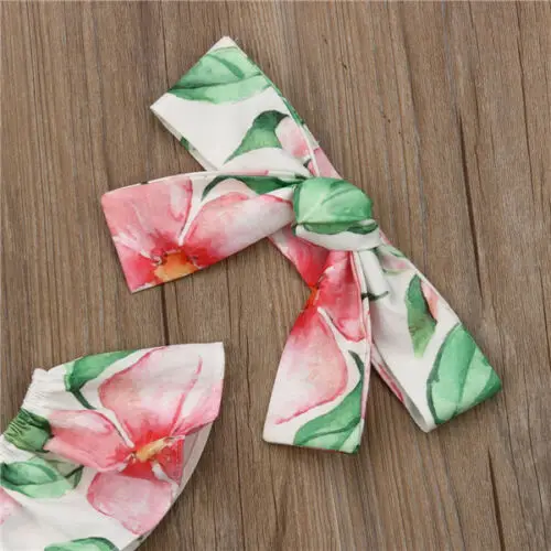 Canis/комплект одежды из 2 предметов для новорожденных девочек с цветочным принтом