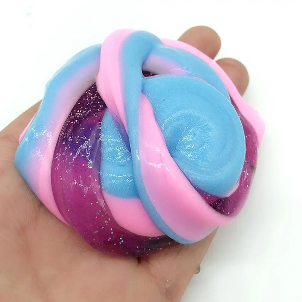 3 цвета подходящие нетоксичные кристаллы слизь пластилин прозрачная грязь